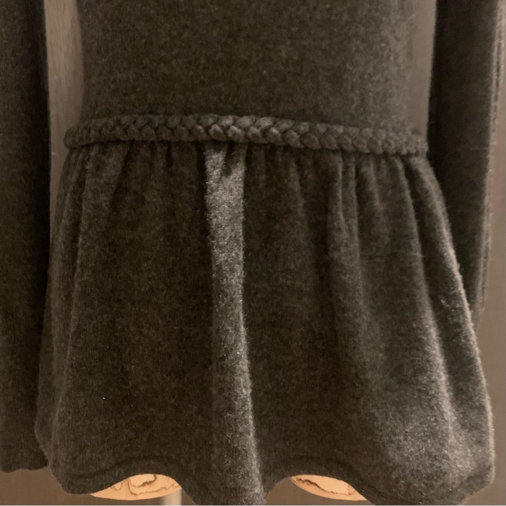 Autumn Cashmere Dark Grey Mock Neck Back Zipper Peplum Sweater Womens Size Small - Picture 6 of 10